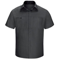 Workwear Outfitters Men's Long Sleeve Perform Plus Shop Shirt w/ Oilblok Tech Charcoal/Black, 5XL SY32CB-RG-5XL